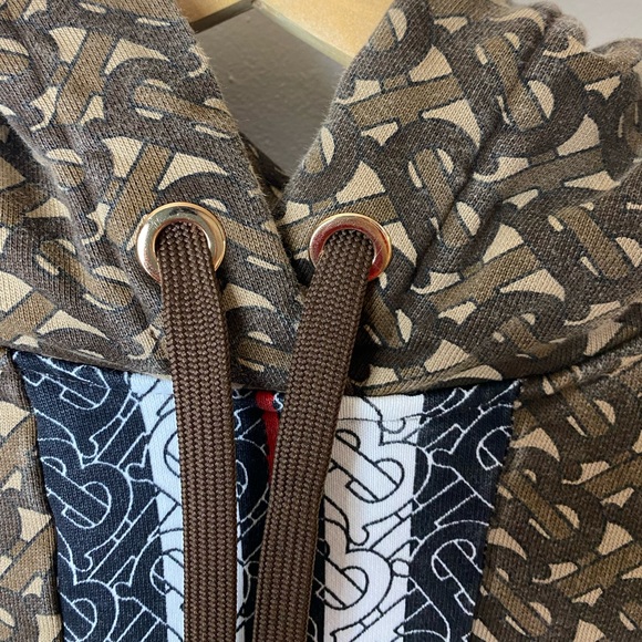 Burberry Brown Monogram Stripe Print Hoodie Size XS - Picture 8 of 13